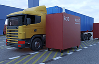 自动解锁装载小车三维动画制作